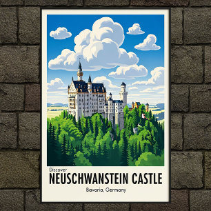 Reise zum Schloss Neuschwanstein in den 1960er Jah Poster