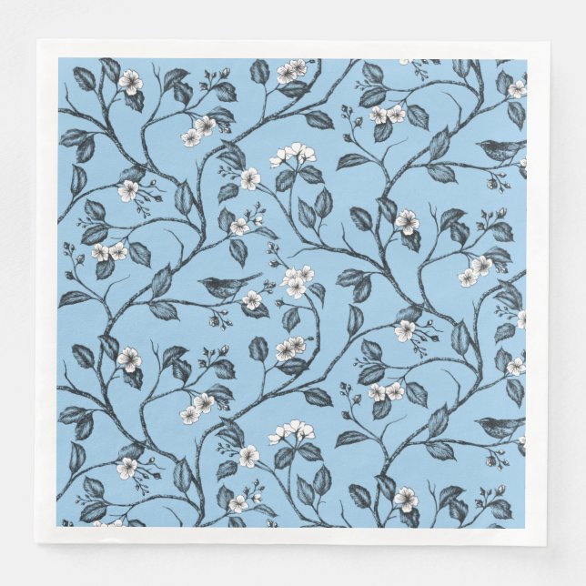Reise zum Schloss Warbler Blue 2 Serviette (Vorderseite)