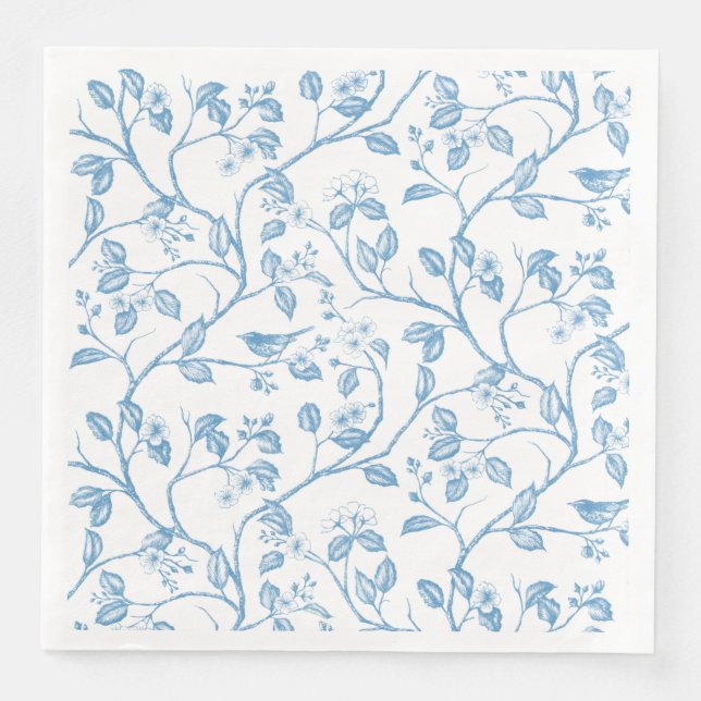 Reise zum Schloss Warbler Blue Serviette (Vorderseite)