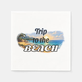 Reise zum Strand Tropisches Sonnenuntergangs-Escap Serviette
