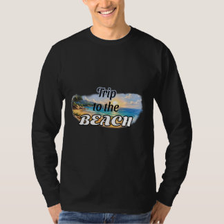 Reise zum Strand Tropisches Sonnenuntergangs-Escap T-Shirt