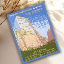 Reise zum Vintage Retro Zion National Park