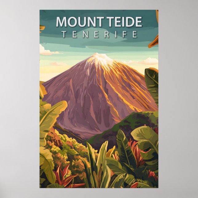 Reise zum Vulkan Mount Teide auf Teneriffa Poster (Vorne)