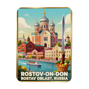 Reise zur Kathedrale von Rostow am Don Magnet