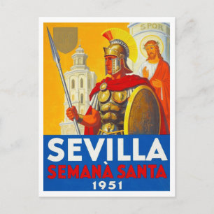 Reise zur Semana Santa in Sevilla 1951 Postkarte