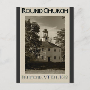 Reise zur Vintage Vermont Rundkirche Postkarte