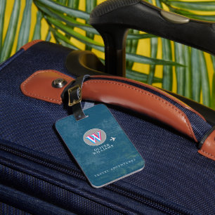 Reiseabenteuer Initial W (editierbar) Gepäckanhänger