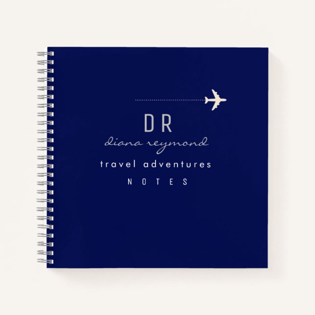 Reiseabenteuer Notes Blue Notizbuch (Vorderseite)