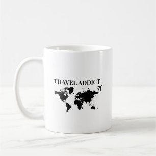 Reiseabhängiger - Weltreisegeschenk Kaffeetasse