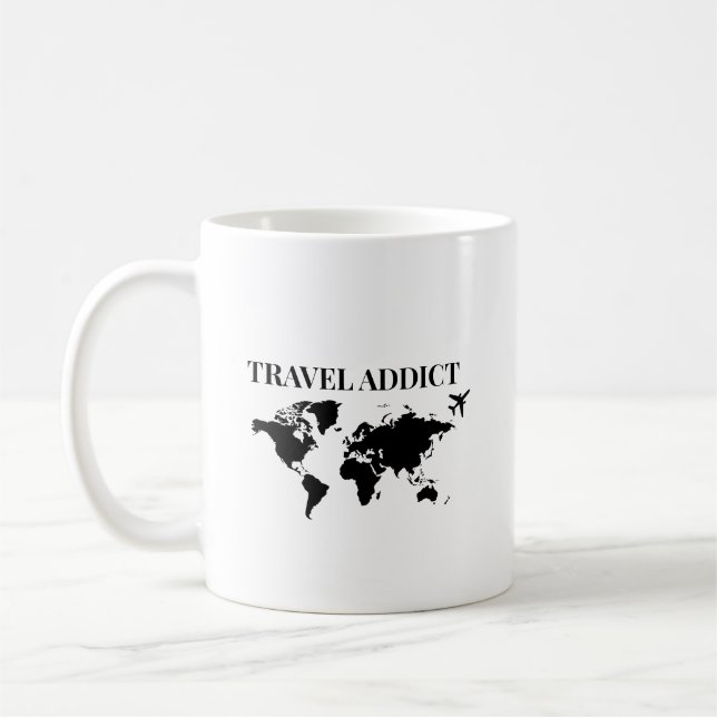 Reiseabhängiger - Weltreisegeschenk Kaffeetasse (Links)