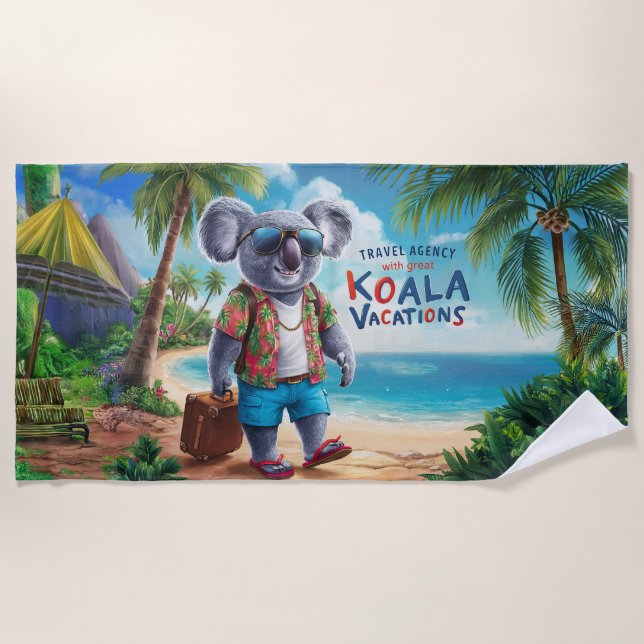 Reiseagentur Koala Strandtuch (Vorderseite)