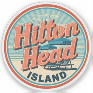 Reiseandenken an den Hilton Head Island Leuchtturm Aufkleber