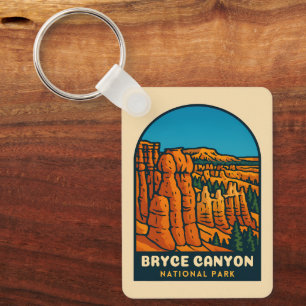 Reiseandenken Bryce Canyon Nationalpark Retro Schlüsselanhänger