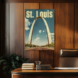 Reiseandenken im Stil von St. Louis Poster