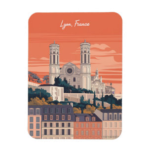 Reiseandenken LYON Stadt französisch Rhône Alpes G Magnet