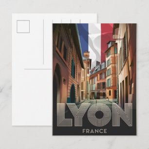 Reiseandenken LYON Stadt französisch Rhône Alpes G Postkarte