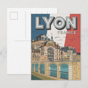 Reiseandenken LYON Stadt französisch Rhône Alpes G Postkarte