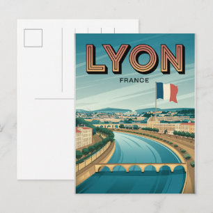 Reiseandenken LYON Stadt französisch Rhône Alpes G Postkarte