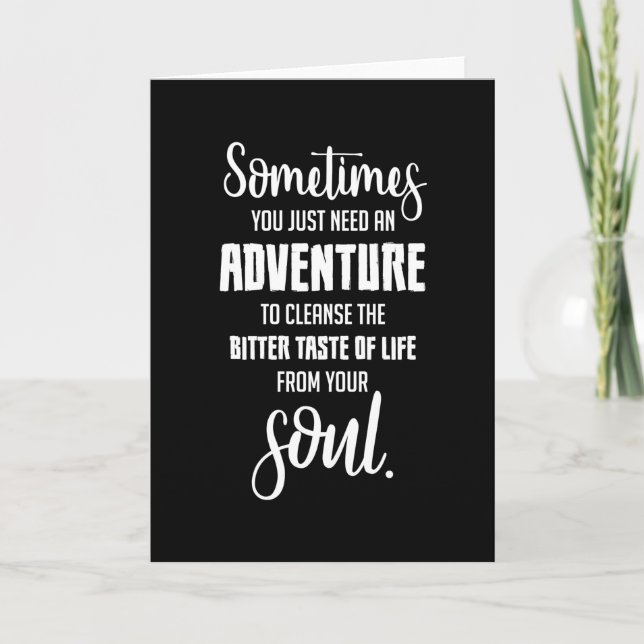 Reiseangebote Adventure Quote - Geschenk Idee Karte (Vorderseite)