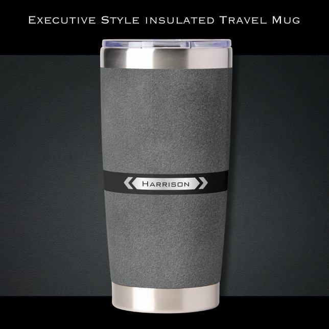 Reisebecher Executive Gray Office Thermobecher (The perfect blend of utility and status for the modern executive professional)
