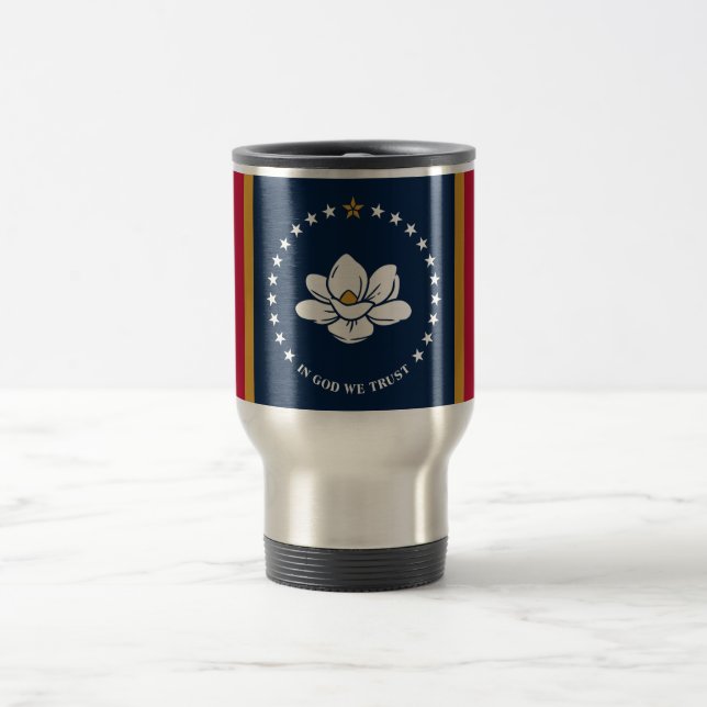Reisebecher mit der Flagge des US-Bundesstaates Mi (Mittel)