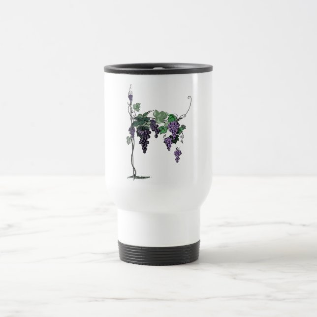 Reisebecher mit Weinreben (Mittel)