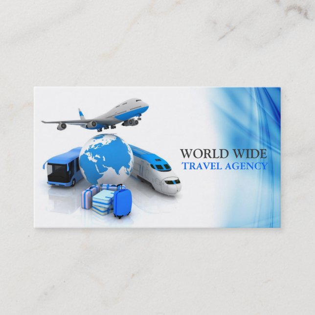 Reisebüro, Agent Business Card Visitenkarte (Vorderseite)