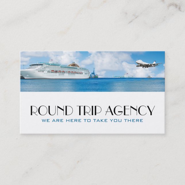 Reisebüro Agent Vacation Business Card Visitenkarte (Vorderseite)