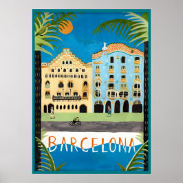 Reisebüro, Barcelona, Spanien Poster