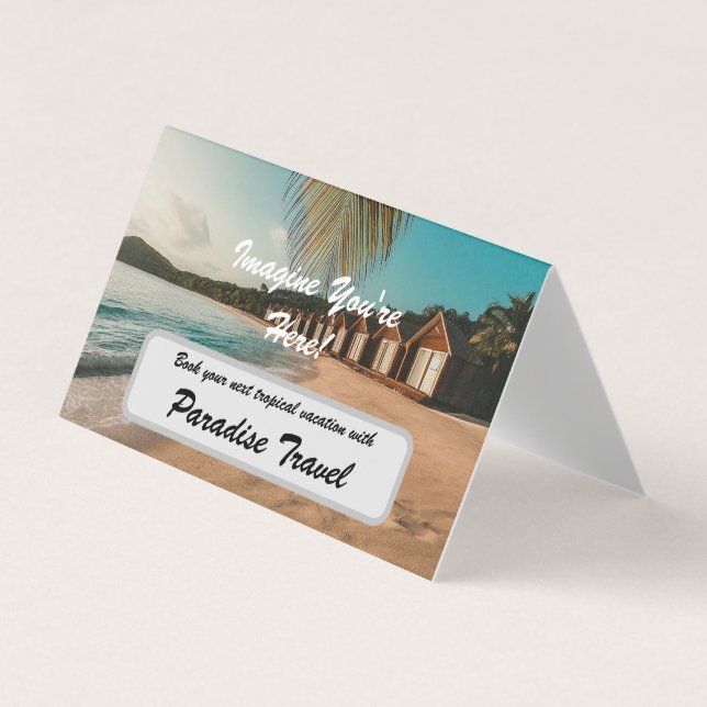Reisebüro Marketing und Werbung Tropical Visitenkarten (Vorderseite)