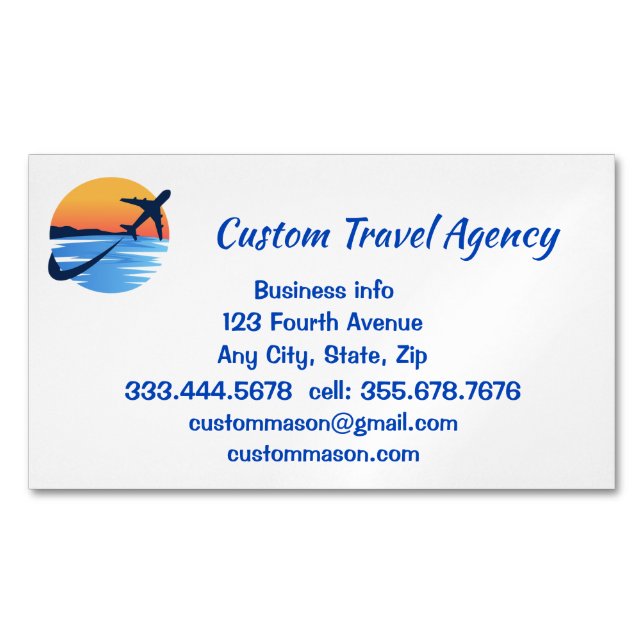 Reisebüro Reisebüro Kreuzfahrten Magnetische Visitenkarte (Vorderseite)