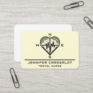 Reisebüro RN, LVN, LPN, Caretaker Business Card Visitenkarte