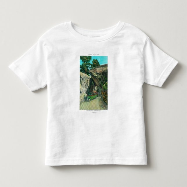 Reisebus unter dem Bogen-Felsen auf Kleinkind T-shirt (Vorderseite)
