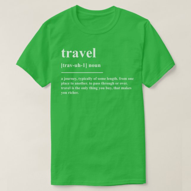 Reisedefinition T-Shirt (Design vorne)