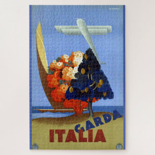 Reiseflug Vintage Garda Italien Europa