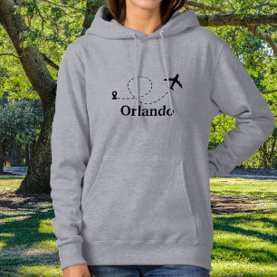 Reiseflugzeug und benutzerdefinierter Standort Hoodie