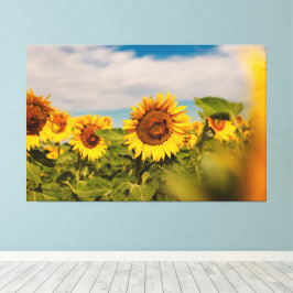 Reisefotografie-Dekoration mit Sonnenblumen-Foto Leinwanddruck