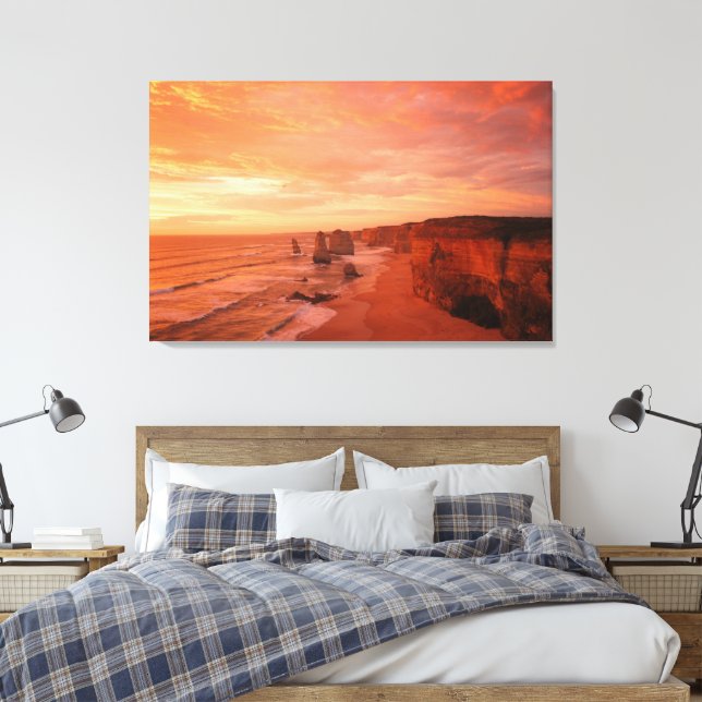 Reisefotografie-Dekoration mit Sunset Beach Foto Leinwanddruck (Insitu (Schlafzimmer))