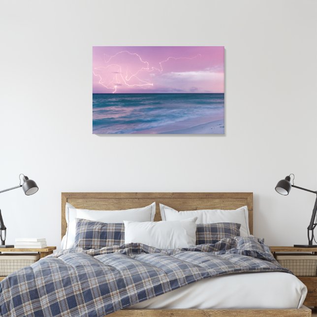 Reisefotografie-Dekoration mit Sunset Beach Foto Leinwanddruck (Insitu (Schlafzimmer))