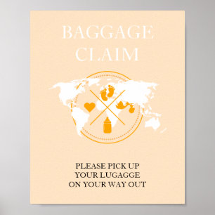 Reisegepäck für Babydusche/Baby-Pass-Gepäckanforde Poster