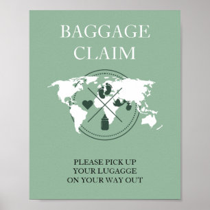 Reisegepäck für Babydusche/Baby-Pass-Gepäckanforde Poster