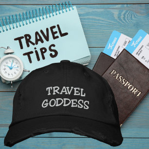 Reisegoddess Typografie, Wanderlust, Einfach Bestickte Baseballkappe