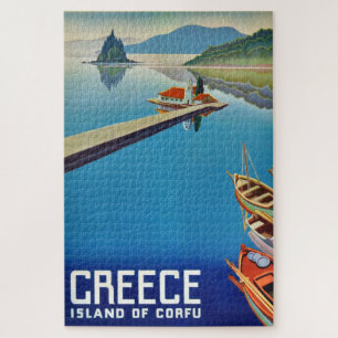 Reiseillustration für Griechenland, Insel Korfu im
