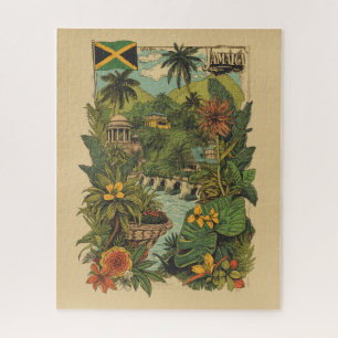 Reiseillustration im Vintage-Stil Jamaika