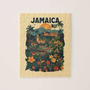 Reiseillustration im Vintage-Stil Jamaika