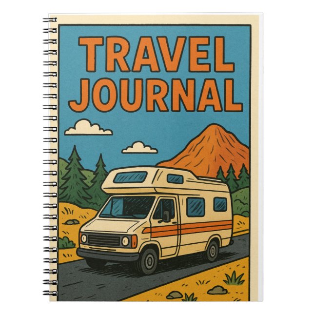 Reisejournal Camper Van Notizblock (Vorderseite)