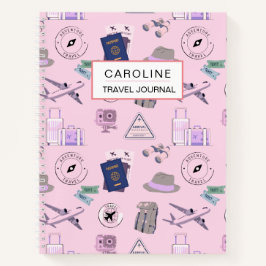 Reisejournal für ihren benutzerdefinierten Text Notizbuch