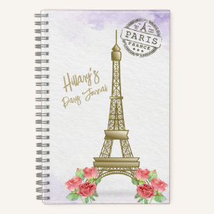 Reisejournal Spiralblock Paris Frankreich Notizbuch