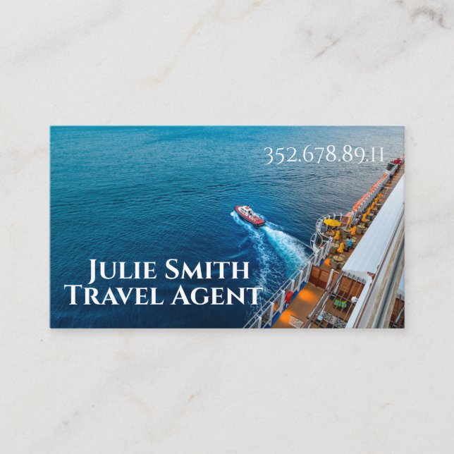 Reisekarte für den Agent Cruise Visitenkarte (Vorderseite)
