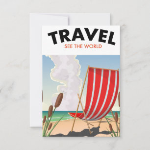Reisekarte "See the World" Dankeskarte